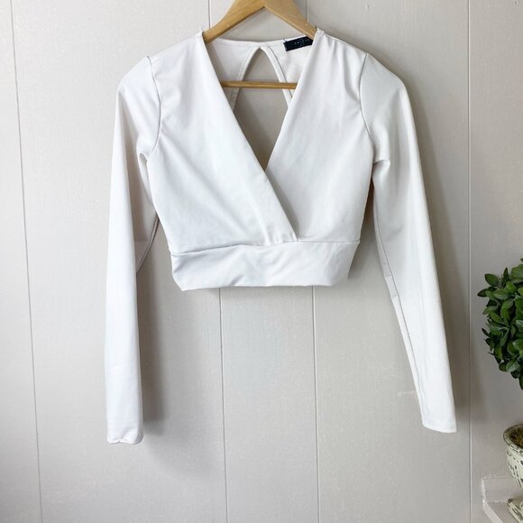 21 Saints Tops - 21 Saints Cream Cropped Long Sleeve Size Small